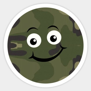 Emoji Green camouflage Sticker